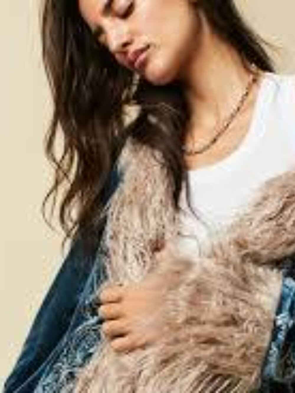 Free People Moon Glow Coat Sapphire Blue Velvet Faux Fur - L - Picture 2 of 7